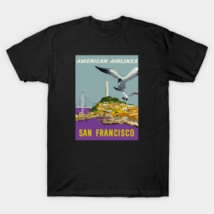 San Francisco - American Airlines - Vintage Travel T-Shirt